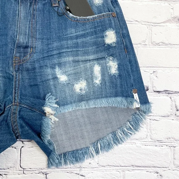 New One Teaspoon High Waist Bonita Shorts Cut Off Distressed Size 29
